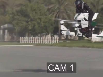  Crash de la Scorpion-3, la moto volante de la police de Dubaï