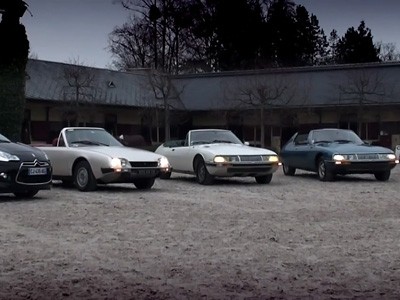 Séance photo avec la DS3 Cabrio et voitures Citroën de collection